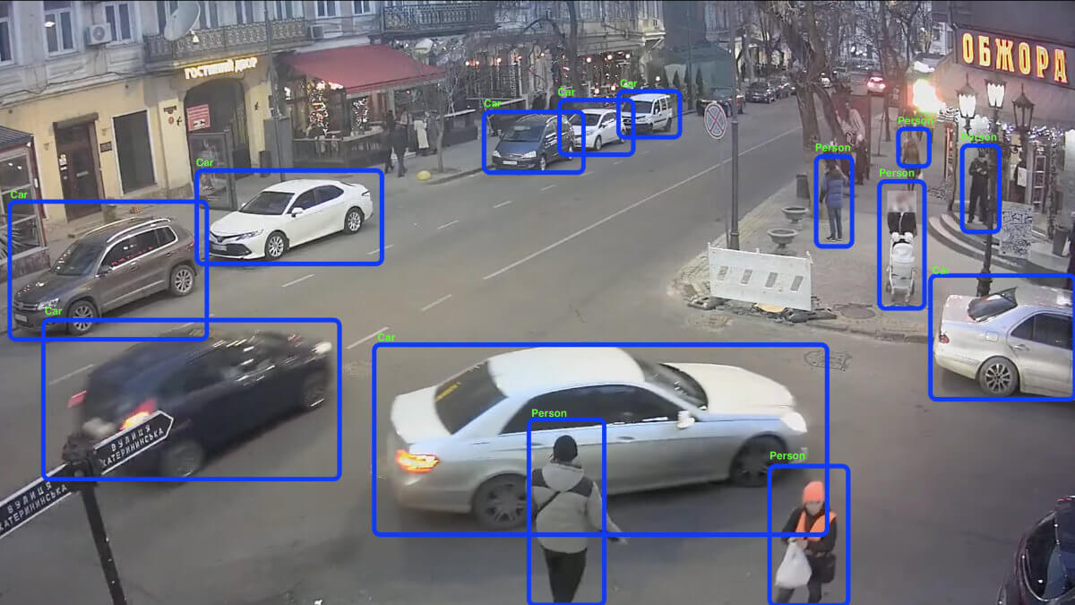 Real-time object detection in a live video stream