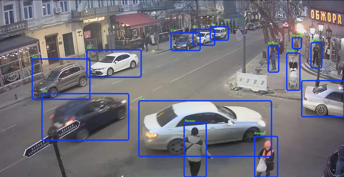 Real-time object detection in a live video stream