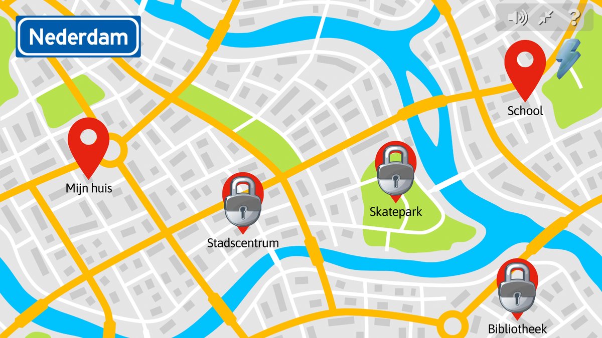 On the map of the city